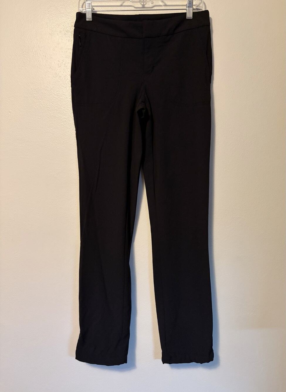 ATHLETA Wander Trek Pants Hiking Women’s 349937 Size 6 Black Bungee Ankle Hem